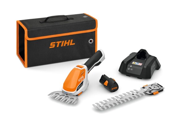 Акумулаторна ножица за трева и храсти Stihl HSA 26 с една батерия и зарядно, 10.8 V, 2 Ah