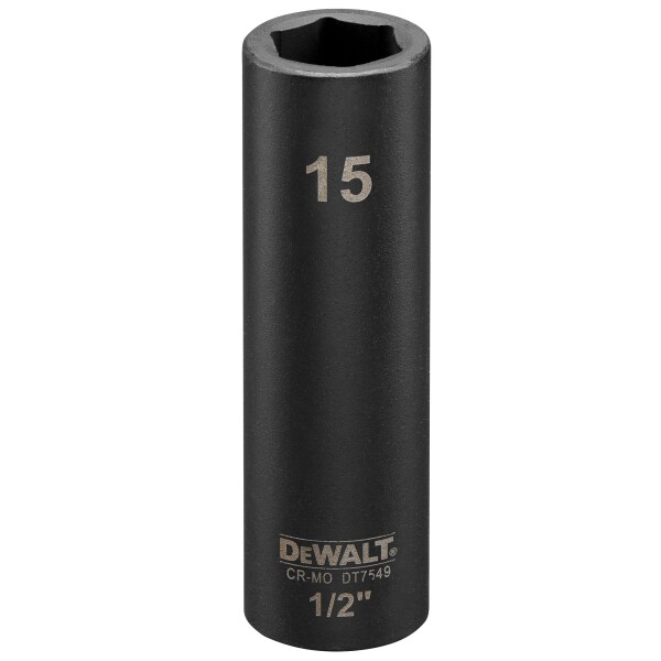 Вложка ударна удължена DeWALT 15 мм 1/2" DT7549